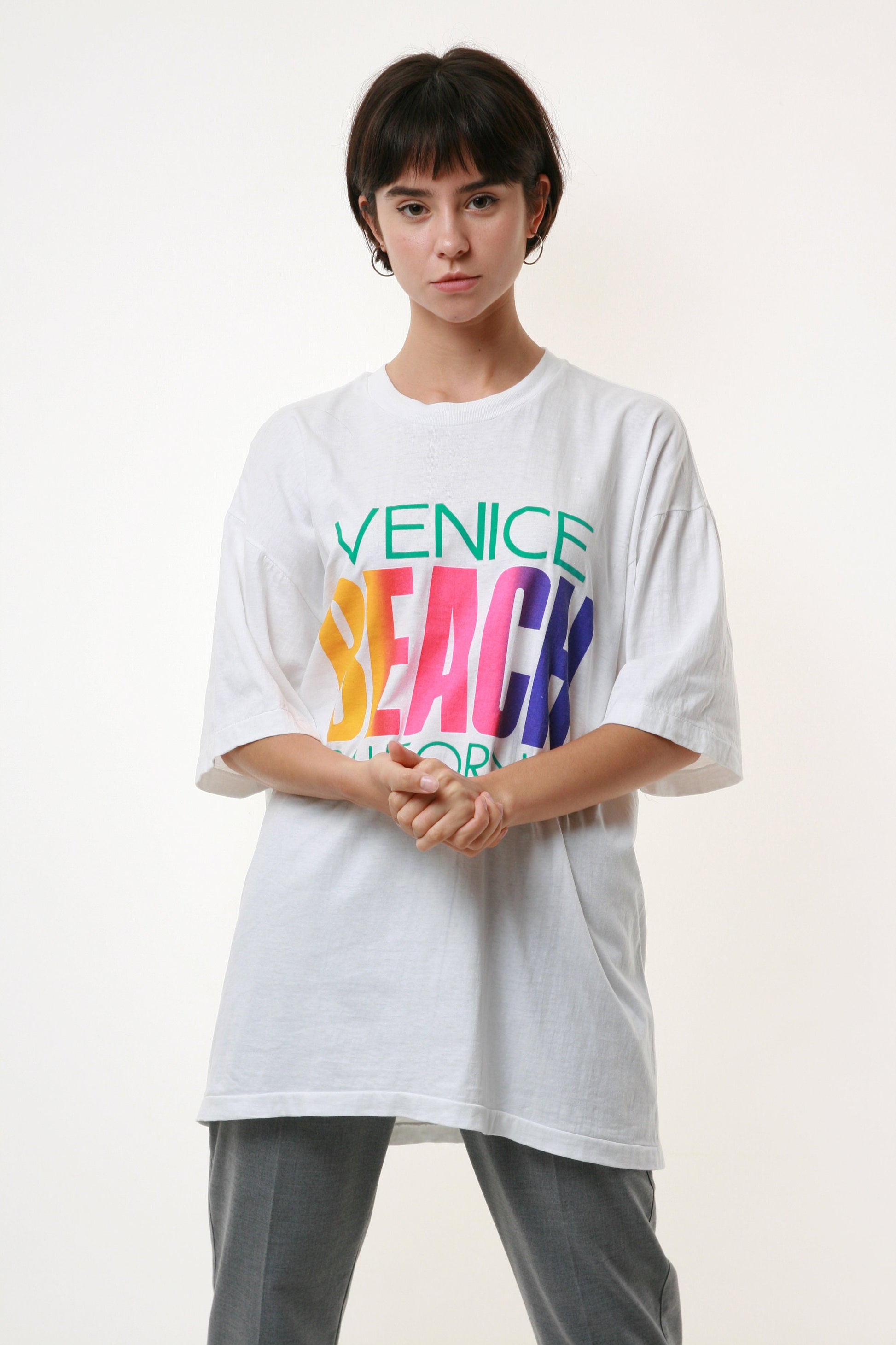 Cotton VENICE CALIFORNIA 90s Vintage Graphic Print T-shirt 17504