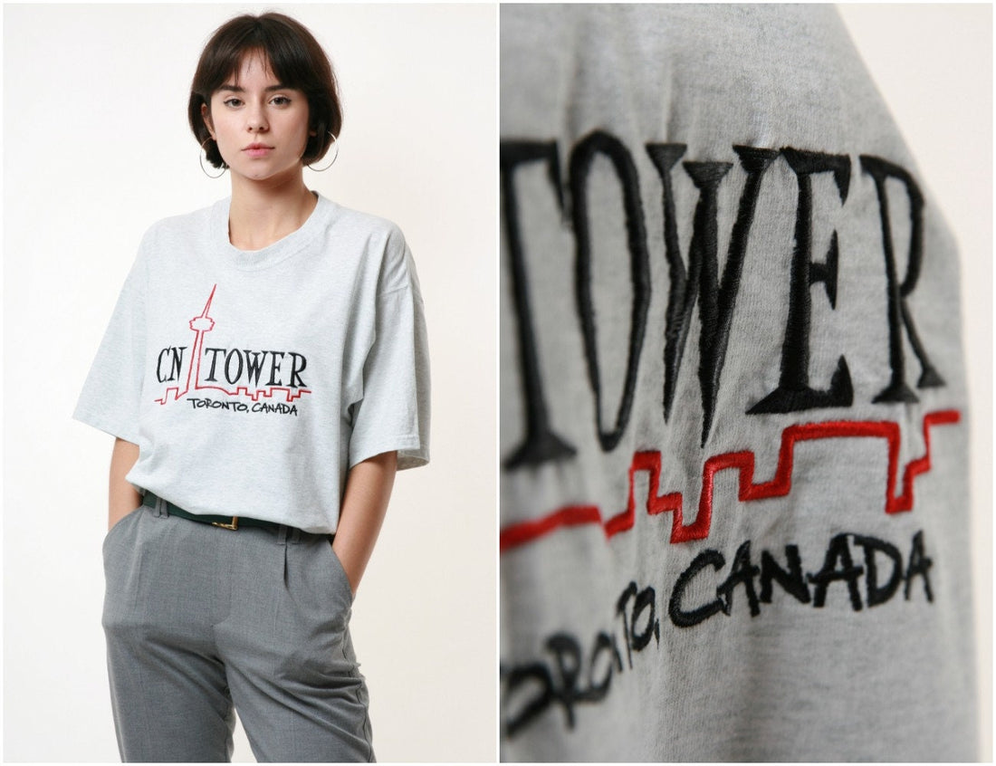 90s Canada Graphic Embrodered Vintage Cotton T-shirt 17830