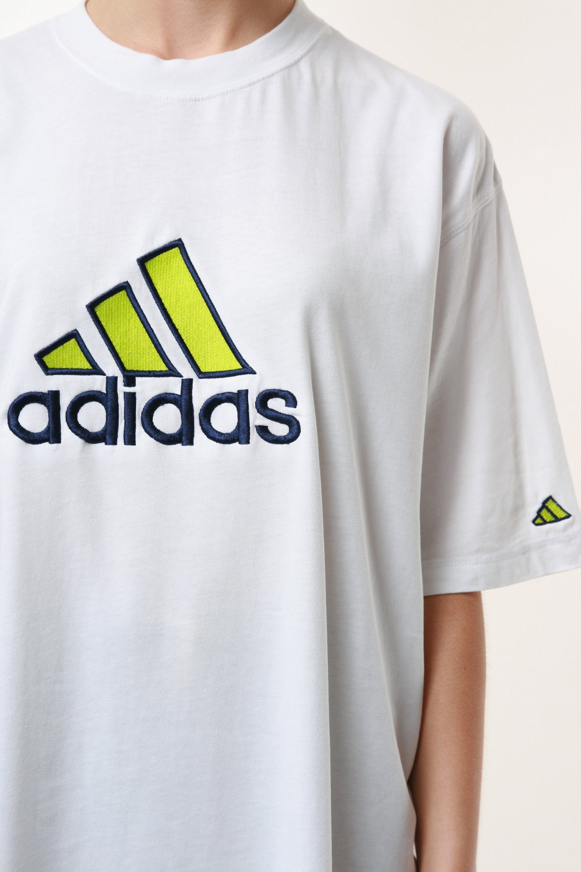 ADIDAS Logo Embroidered Vintage Cotton T-shirt 17838