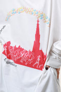 ADIDAS Marathon Vintage Graphic Print White Sweatshirt 17878