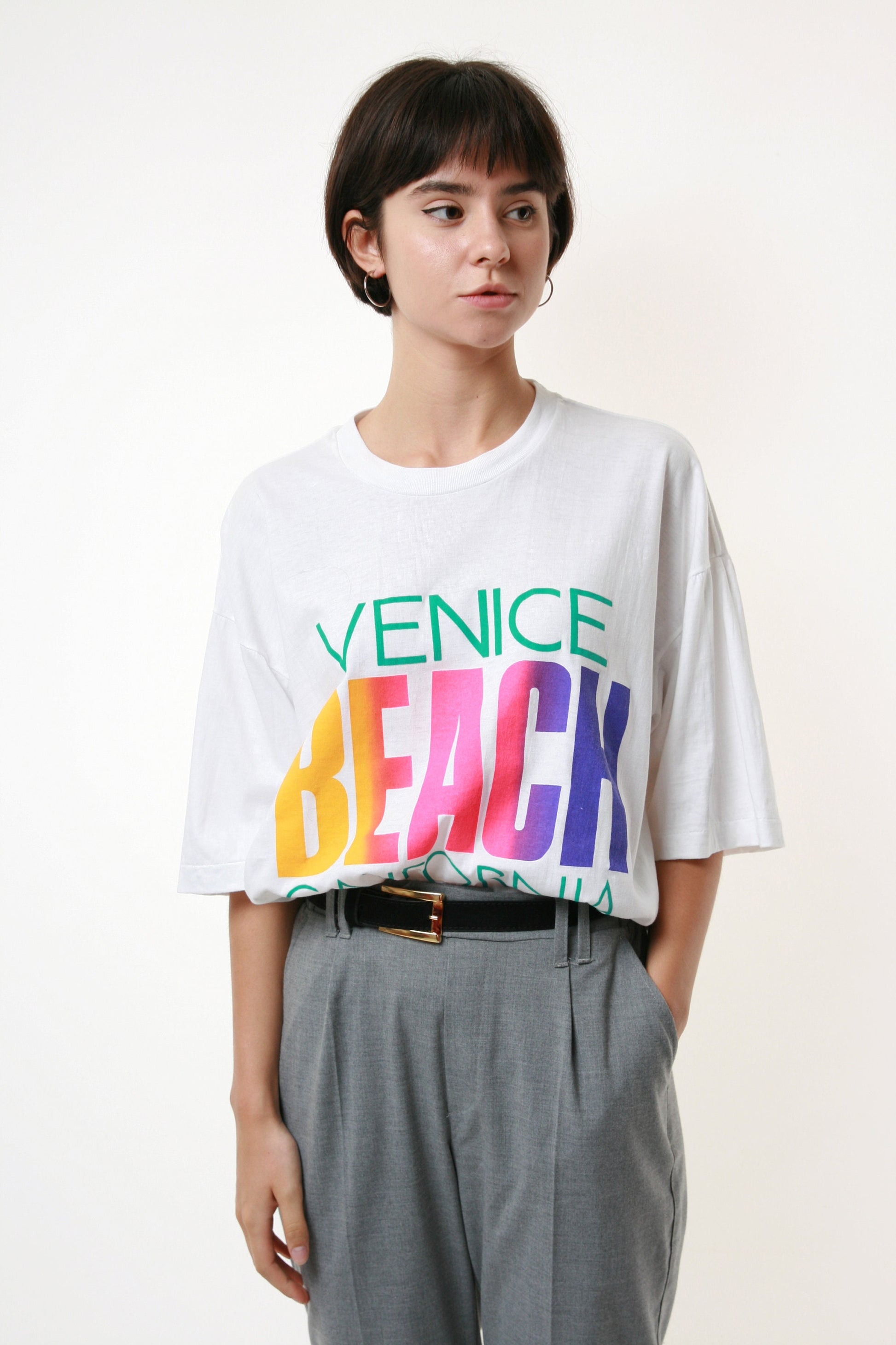 Cotton VENICE CALIFORNIA 90s Vintage Graphic Print T-shirt 17504