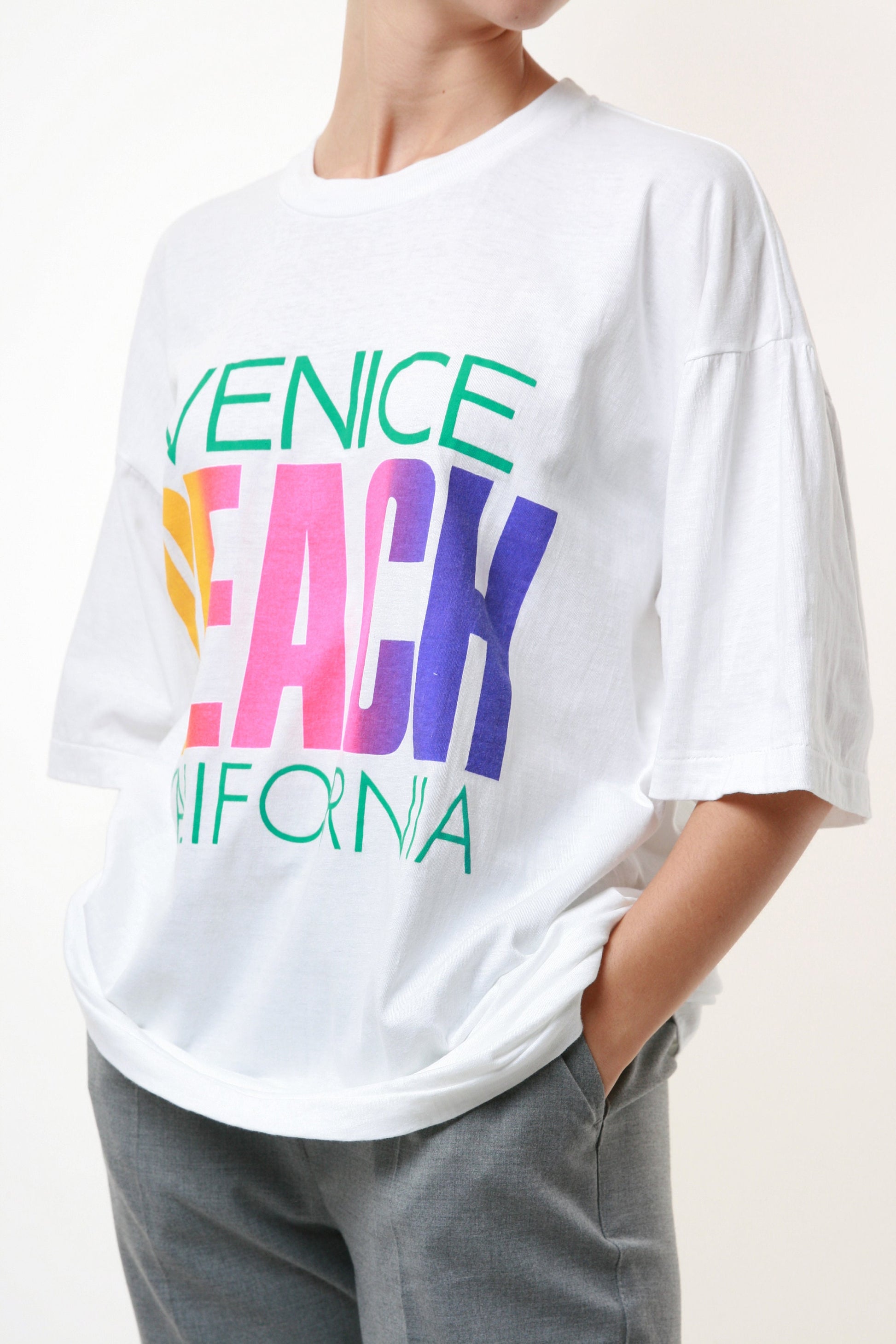 Cotton VENICE CALIFORNIA 90s Vintage Graphic Print T-shirt 17504