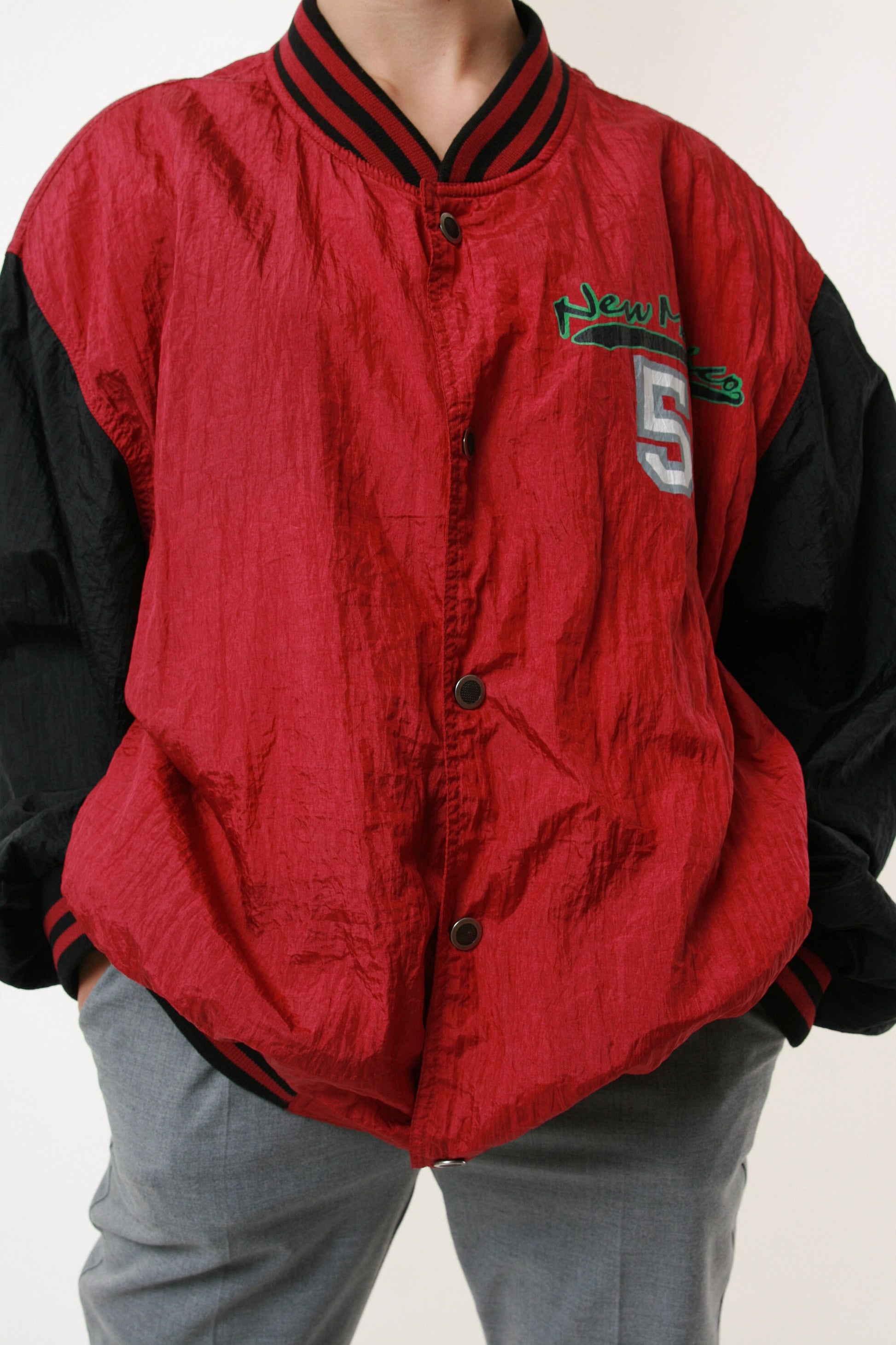 NEW MEXICO 90s Vintage Oldschool Shell Bomber Jacket 17505