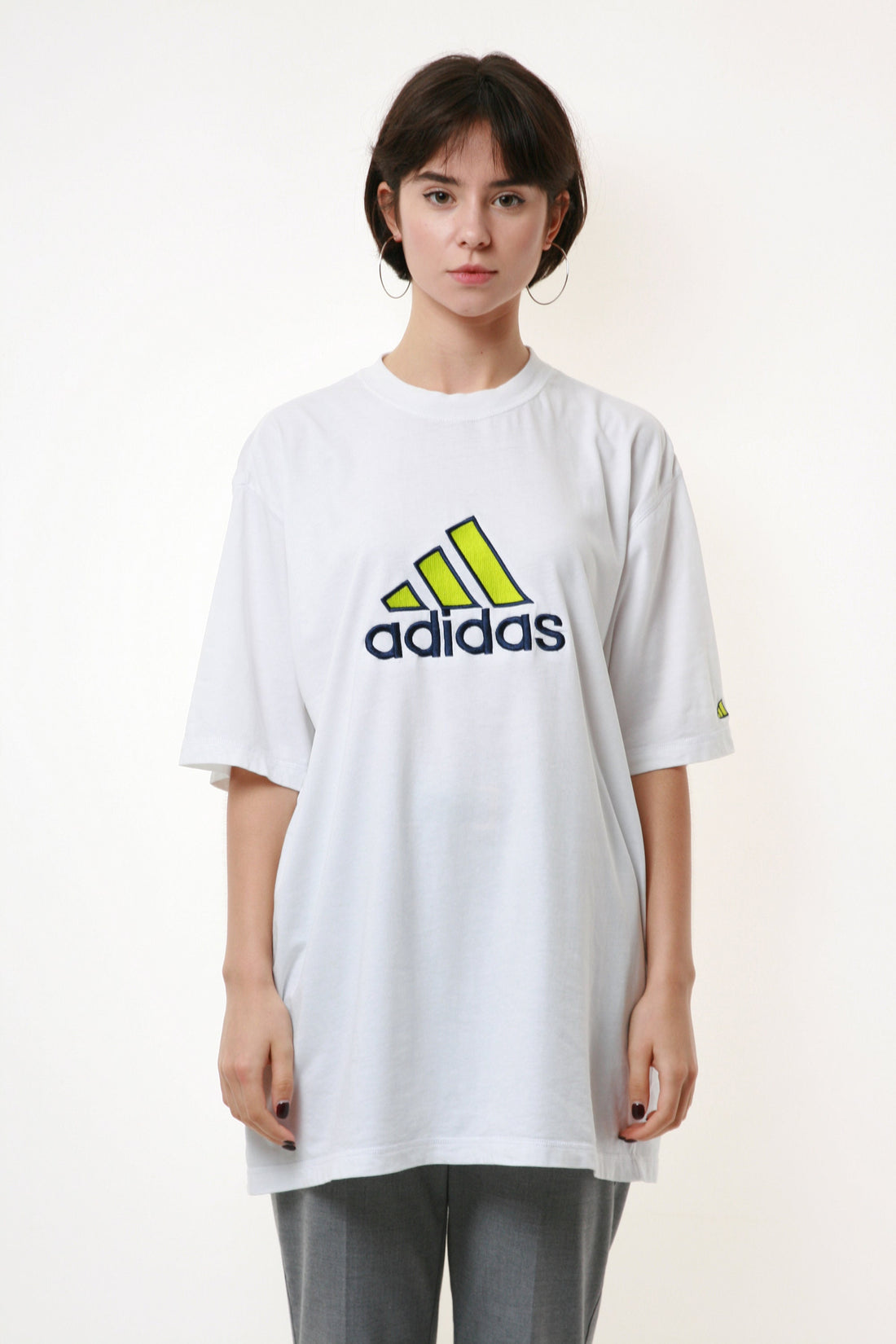 ADIDAS Logo Embroidered Vintage Cotton T-shirt 17838