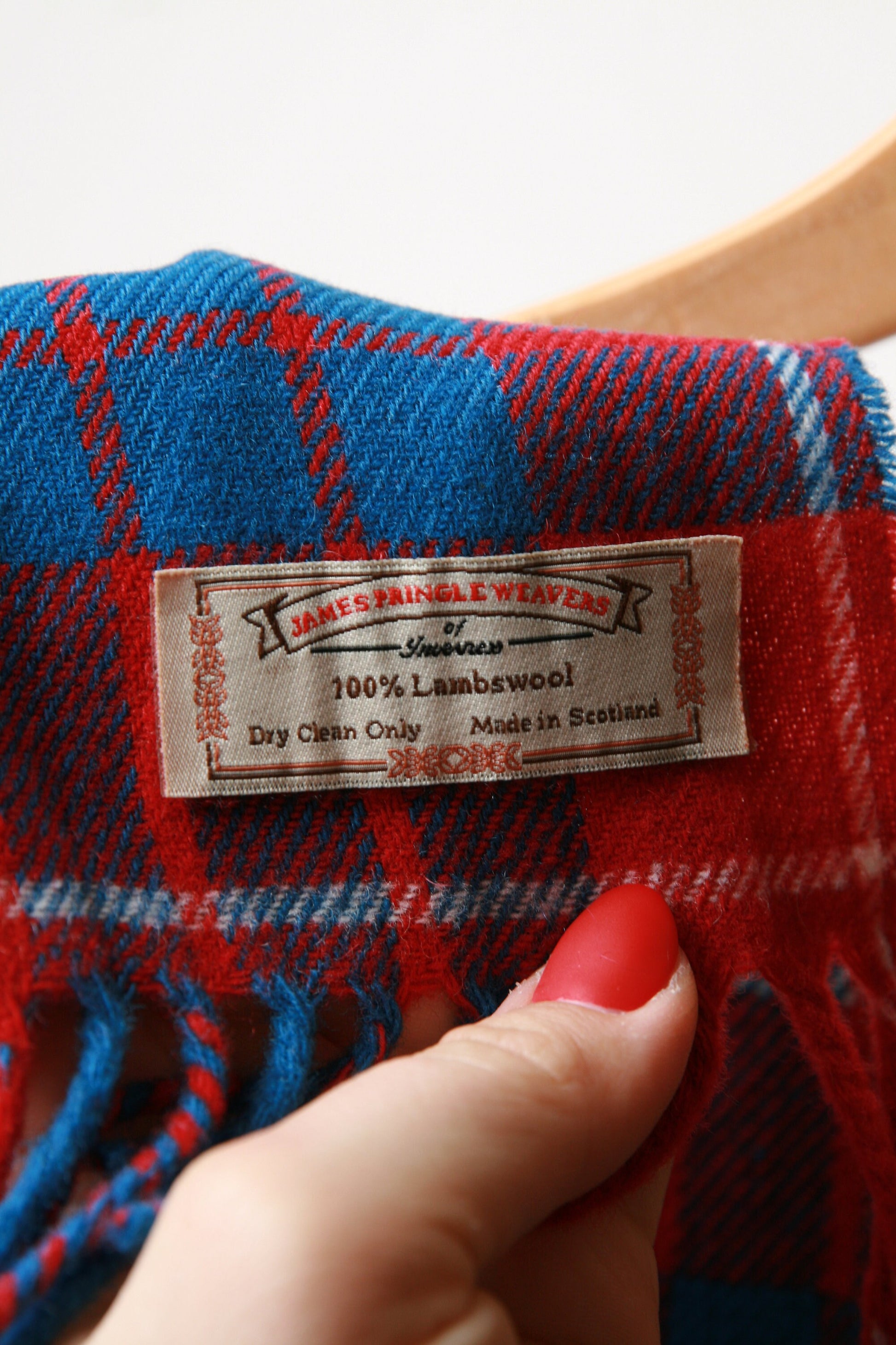 80s Vintage Vtg Rare Checked Scotland Lambswool Scarf Woman Vintage Accesories 100% Wool Scarf Woman Gift Girl Gift Present 1998