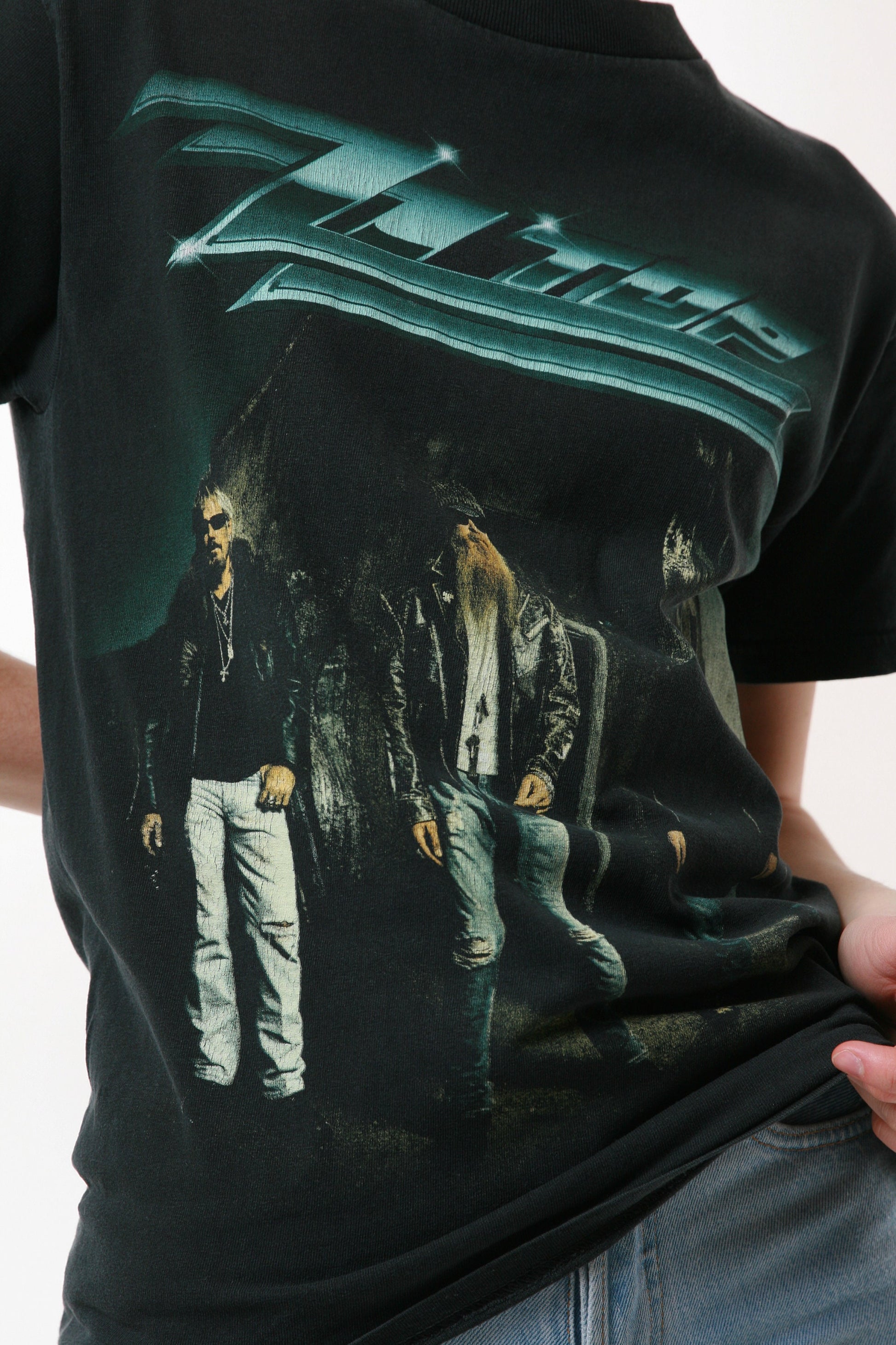 90s Vintage Oldschool ZZ TOP Graphic Cotton T-Shirt 16826