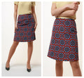 90s Retro Vintage Vtg Rare Gianni Versace High Waist Floral Print Pencil Mini Skirt Woman Grunge Skirt 1969 Size S