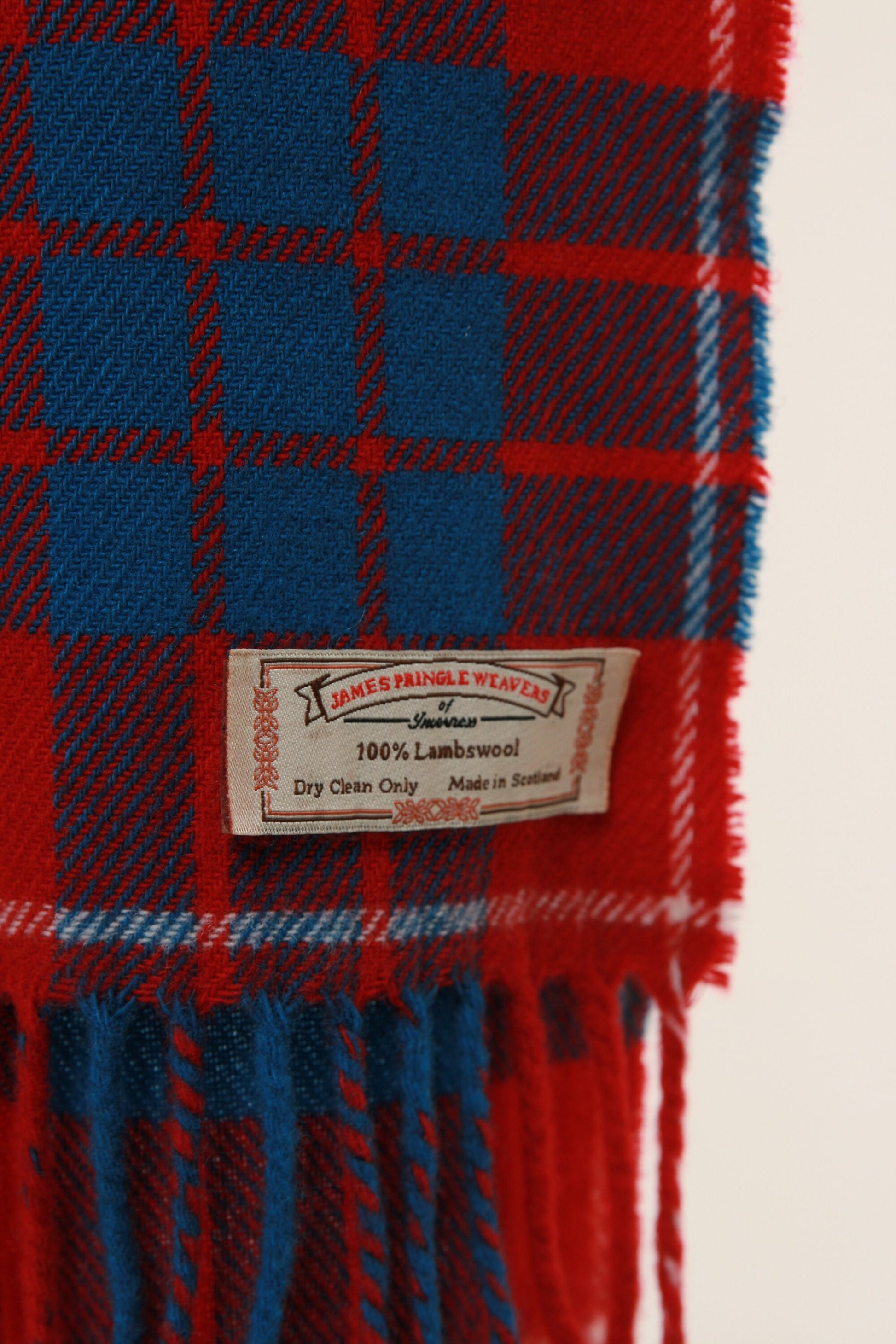 80s Vintage Vtg Rare Checked Scotland Lambswool Scarf Woman Vintage Accesories 100% Wool Scarf Woman Gift Girl Gift Present 1998