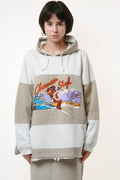 CHEWAN STYLE Oldschool Skiing Graphic Print Hoodie 18052