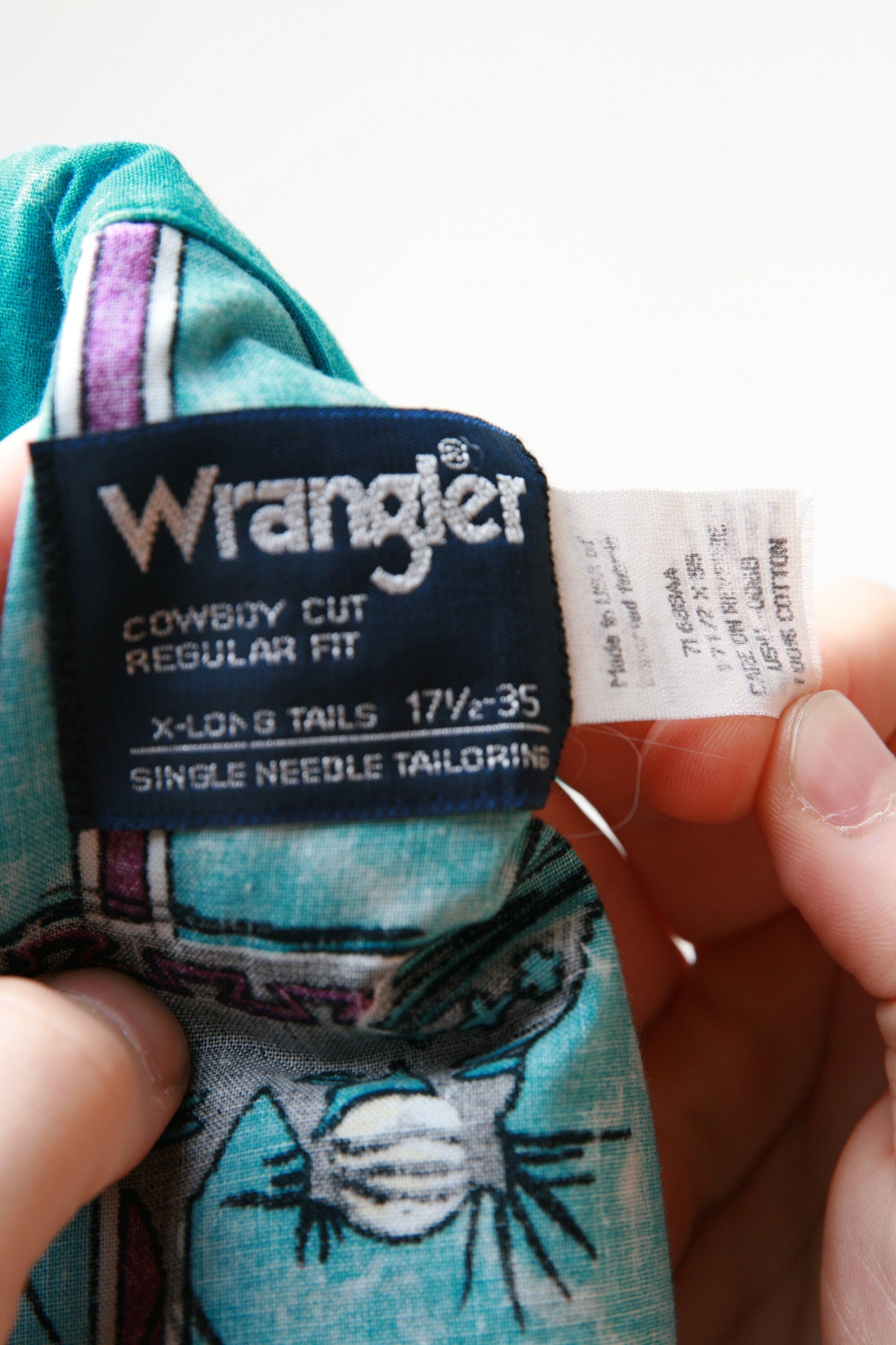 WRANGLER Pattern Graphic 90s Vintage Shirt 18107