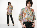 SCHILD Cotton Abstract Pattern 90s Vintage Shirt 18112