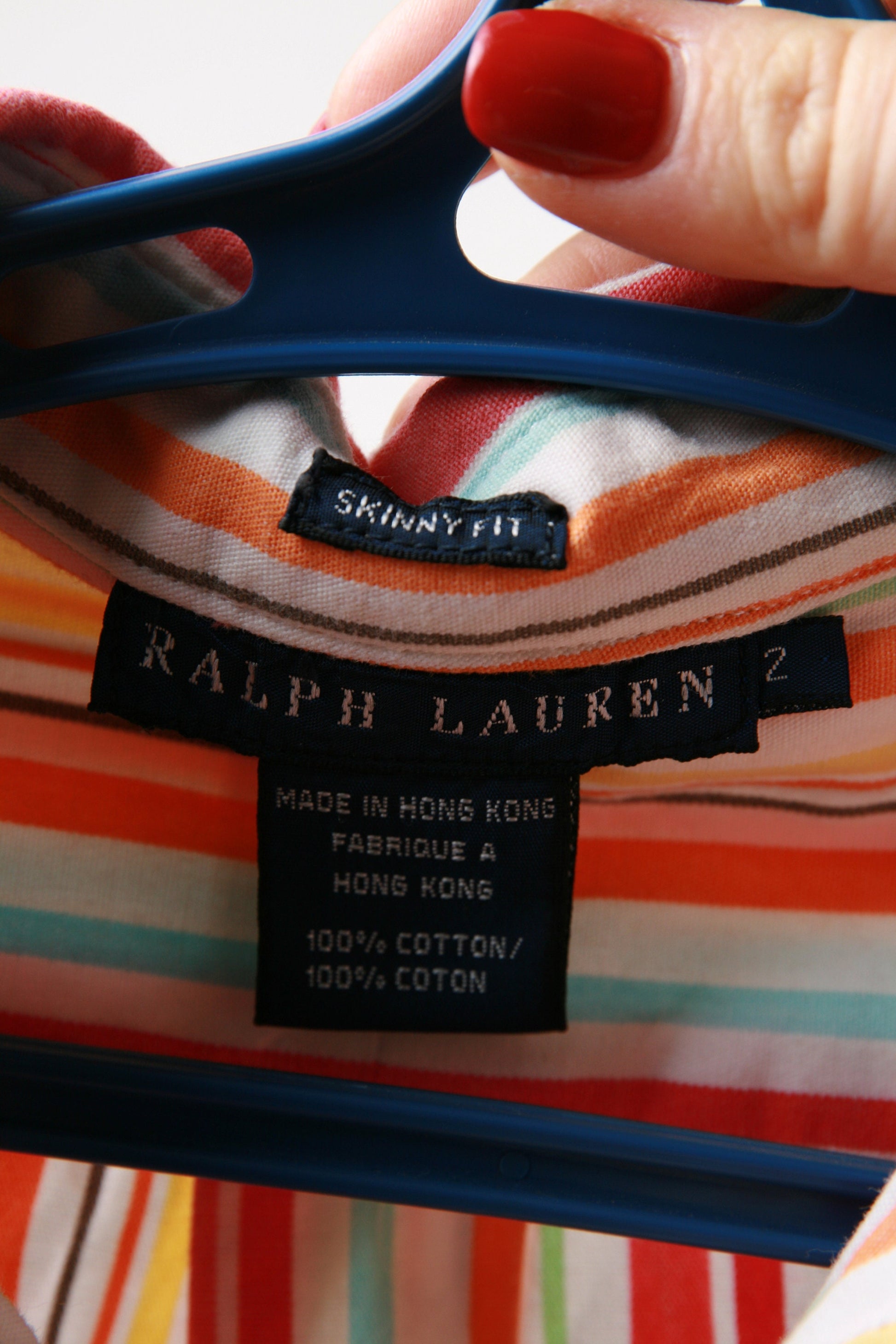 Vintage Vtg Rare Striped Ralph Lauren Candy Buttons Up Shirt Blouse 2129