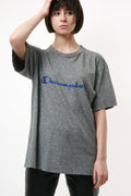 CHAMPION Vintage Gray Logo Cotton T-shirt 18164