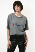 CHAMPION Vintage Gray Logo Cotton T-shirt 18164