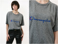 CHAMPION Vintage Gray Logo Cotton T-shirt 18164