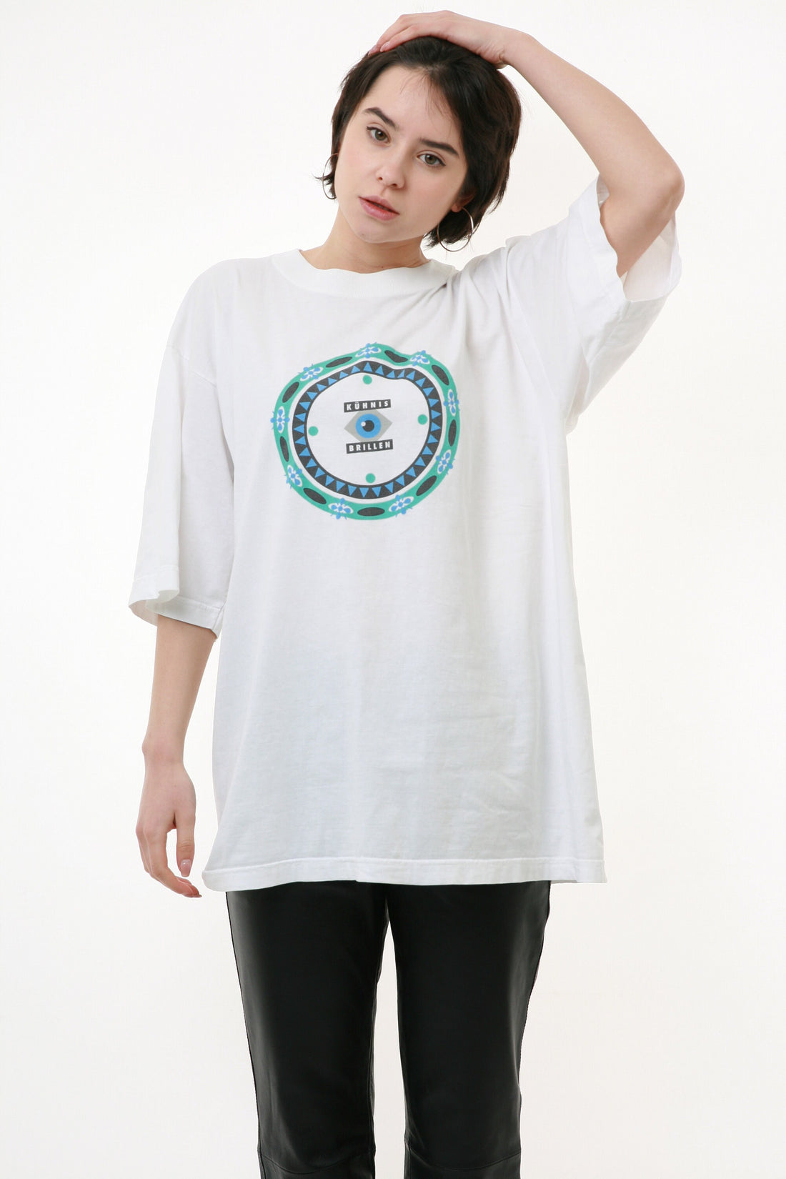 TOP SPIRIT Vintage Oldschool Graphic Print Logo White Tee Shirt T-shirt 18217