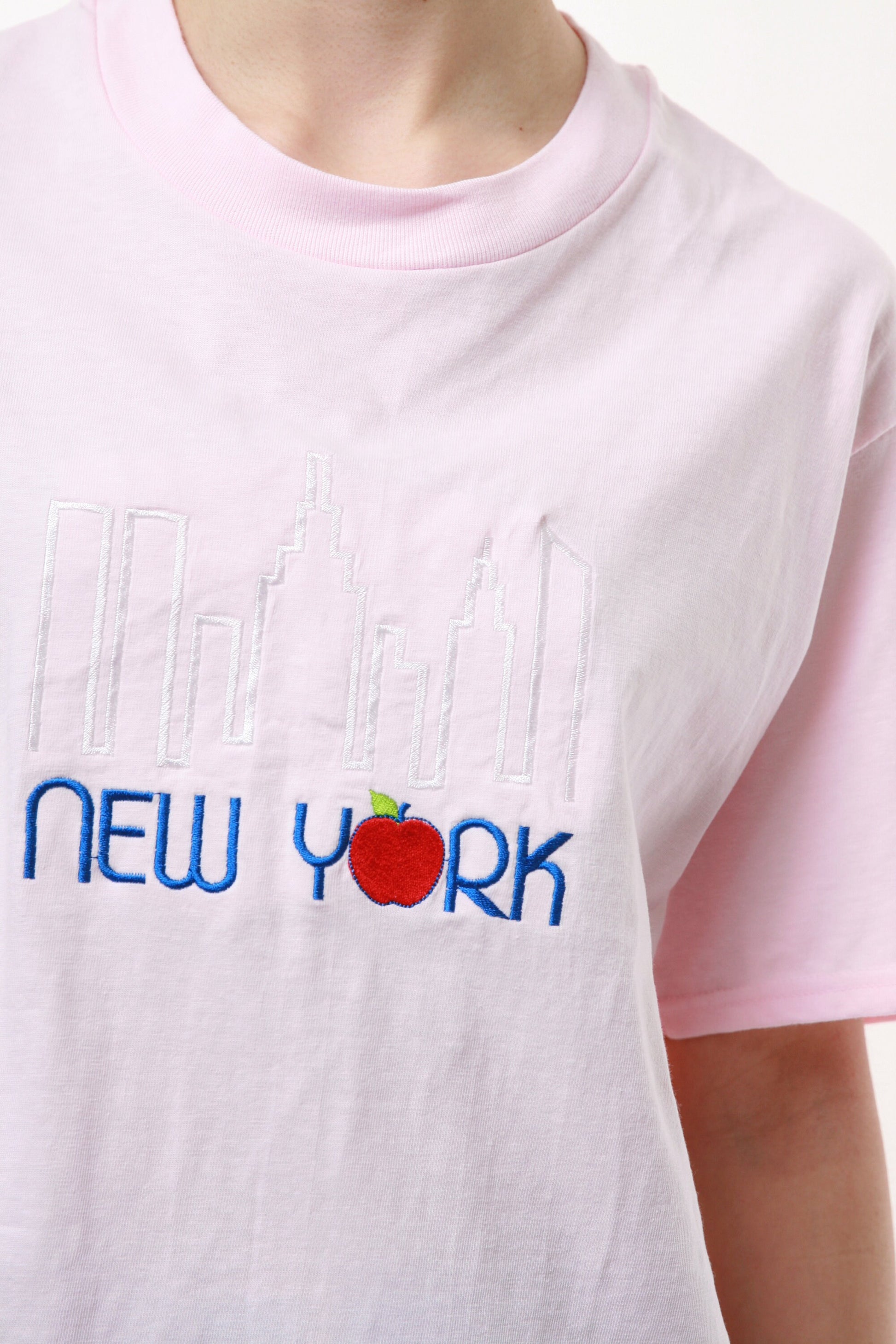 NYC HANES Vintage Graphic Pink Print Cotton Tee Shirt T-shirt 18200