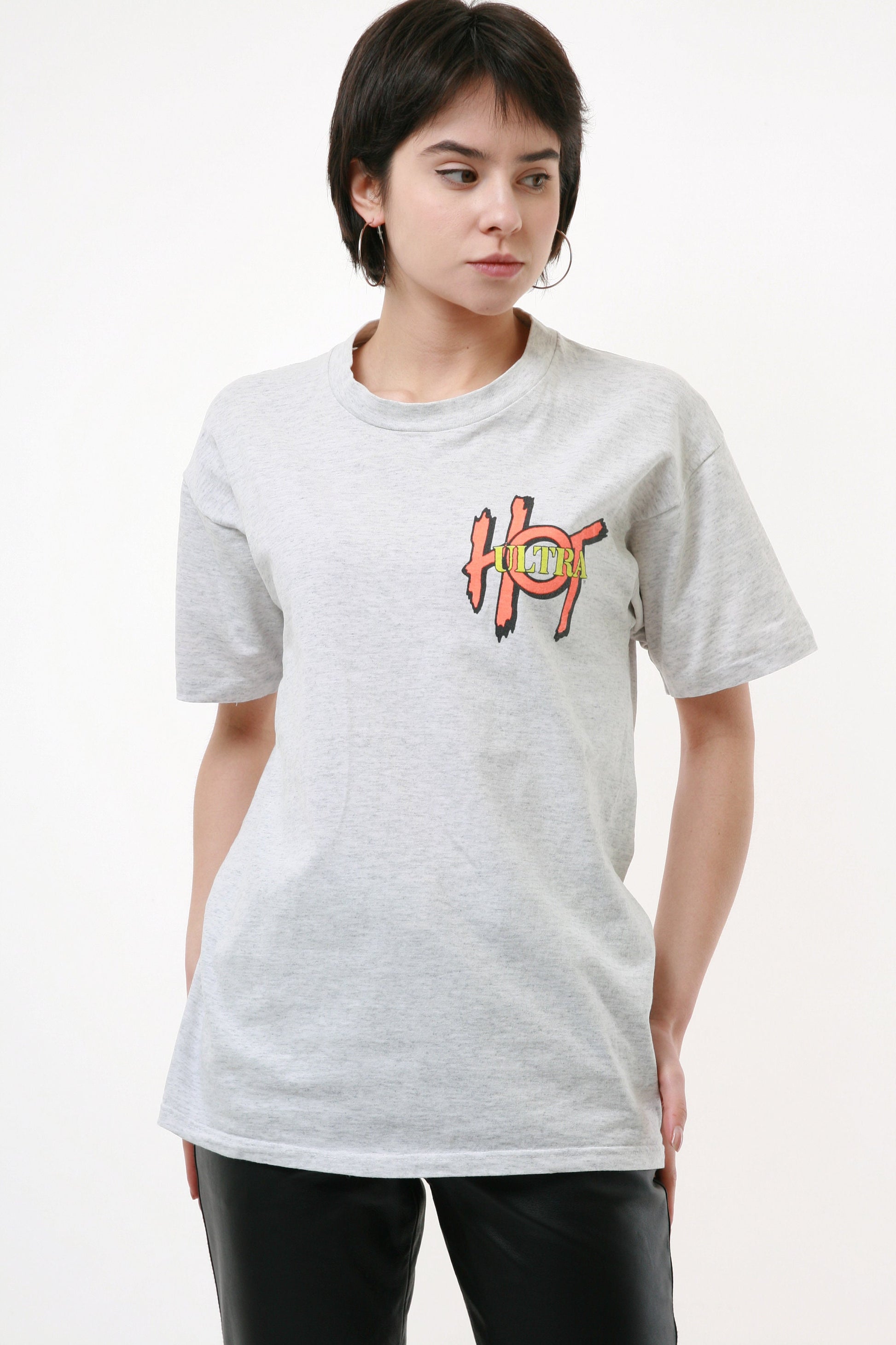 HOT ULTRA Vintage Graphic Print Tee White Shirt T-shirt 18222