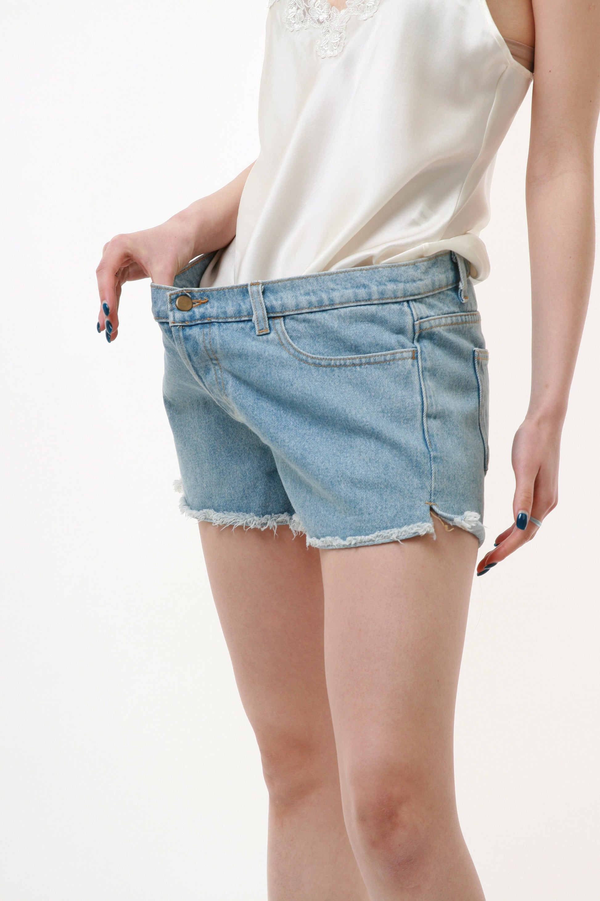 90s Vintage Vtg Rare American Apparel Denim High Waisted Mini Shorts Grunge Style made in USA 2477 Girlfriend Gift Present