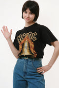 AC/DC Rock Tee Shirt Vintage Oldschool Graphic Print Oversized Clothing Logo Short Sleeves Tee Shirt T-shirt Girlfriend Gift 18340