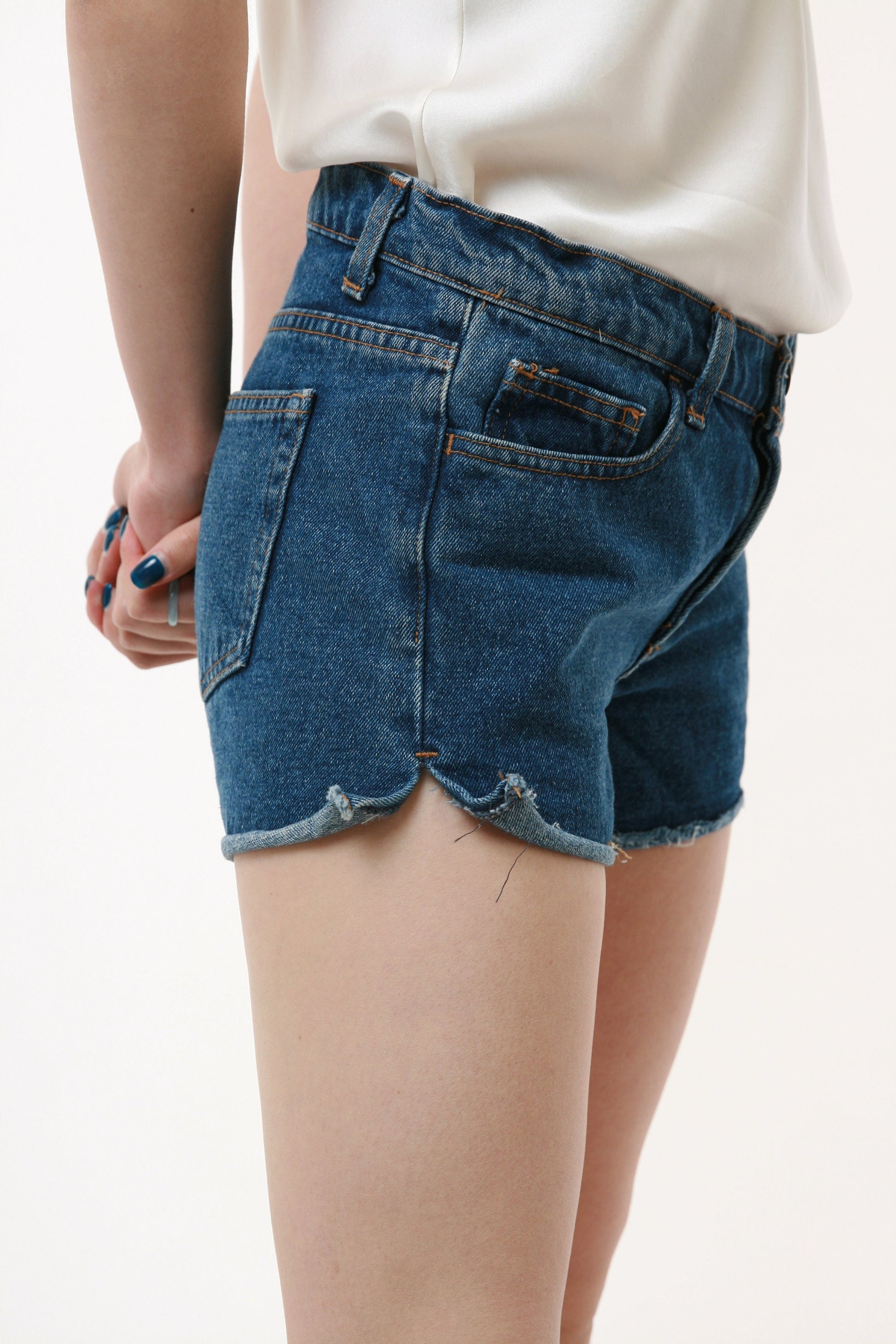 90s Vintage Vtg Rare American Apparel Denim High Waisted Mini Shorts Grunge Style made in USA 2512 Girlfriend Gift Present