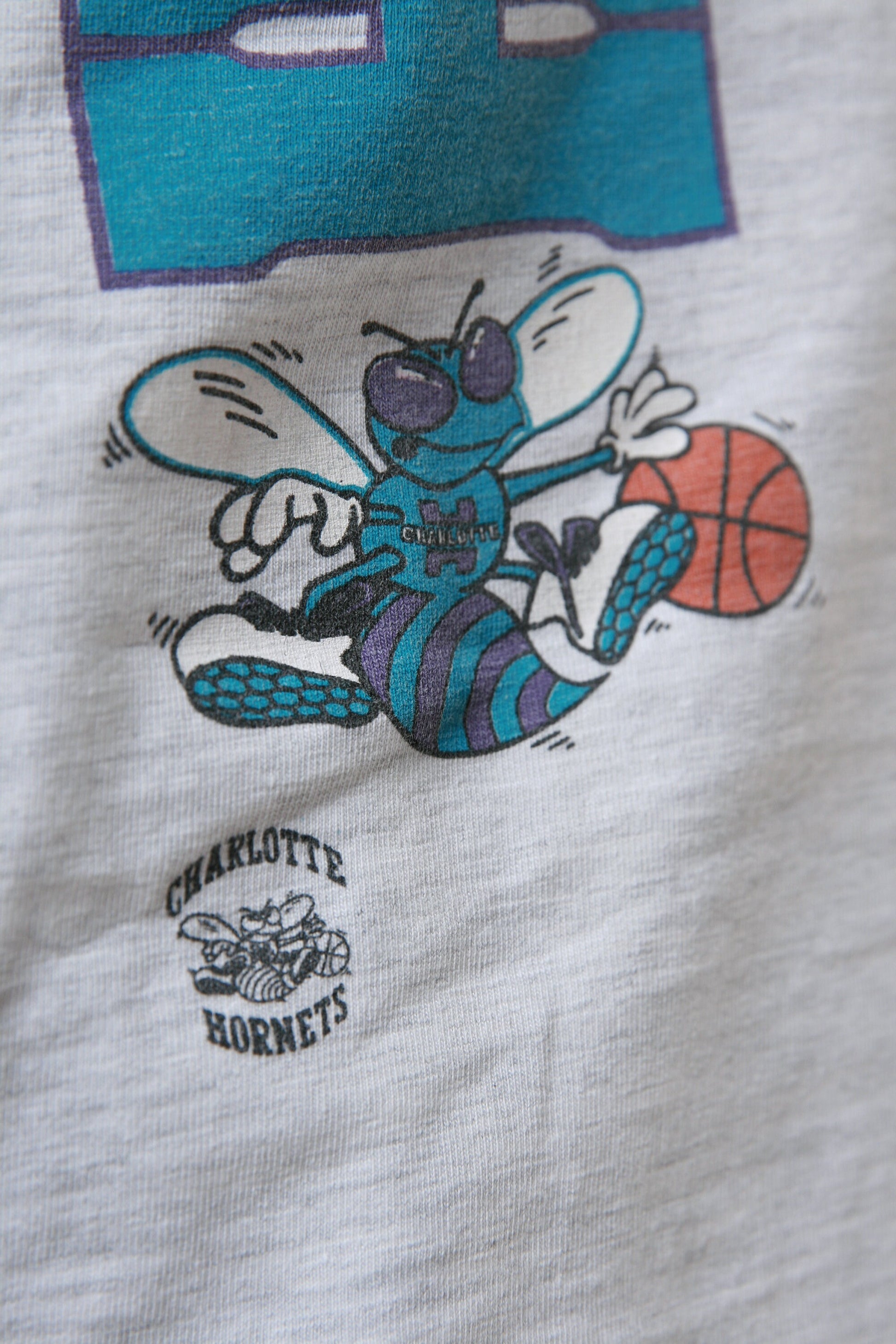 90s NBA HORNETS Vintage Oldschool Graphic Print Woman Clothing Logo Short Sleeves Girlfriend Gift Present T-shirt 17257