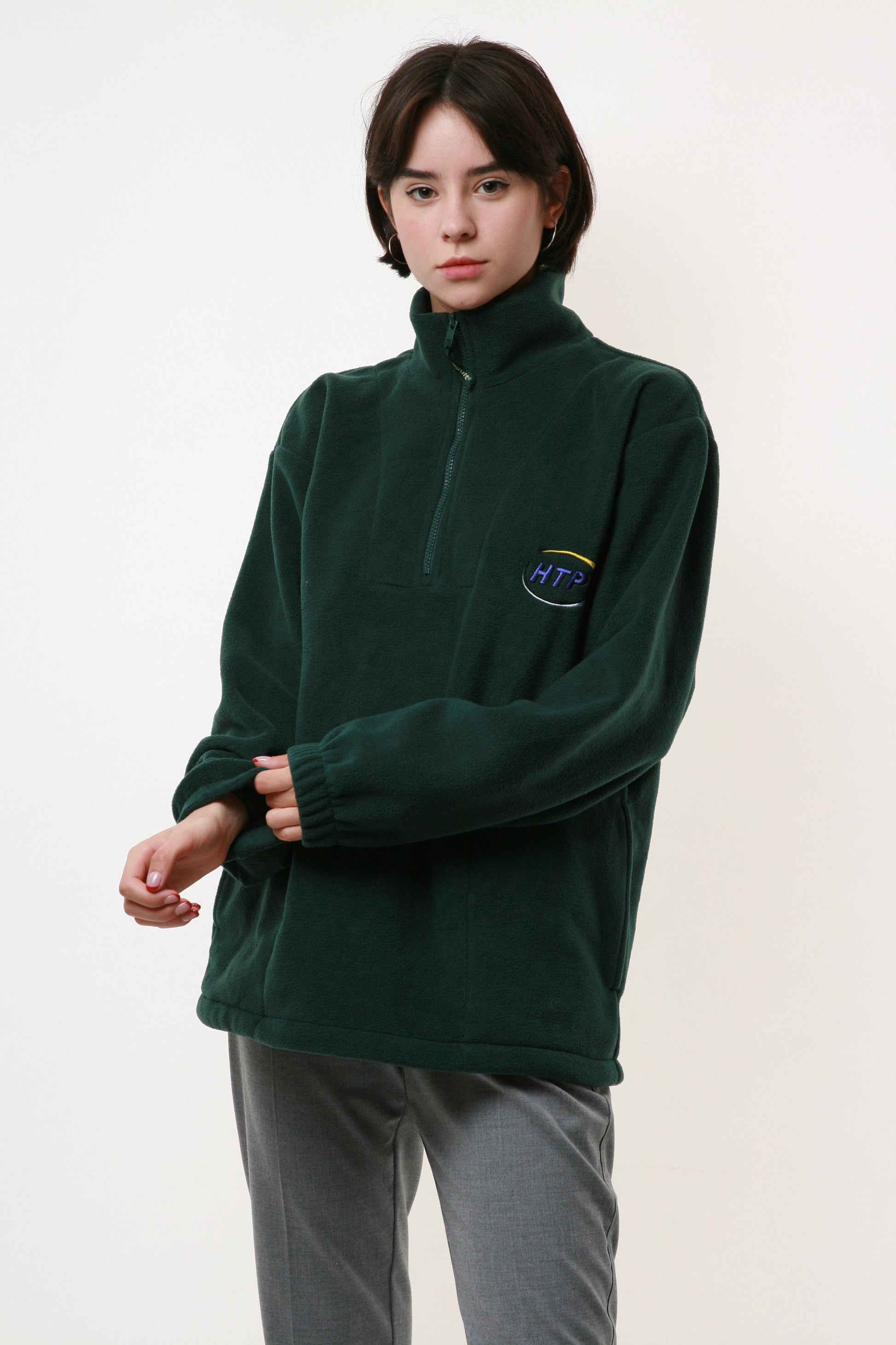 90s Vintage Fleece 1/4 Zip Outwear Outdoor Top Jumper Vintage Oldschool Woman Outwear Clothing Logo Jumper Girlfriend Gift 17899