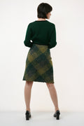 80s Vintage Vtg Rare High Waisted Woolmark Wool Knee Length A line Skirt 2628 Girlfriend Gift Present