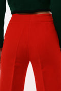 Corduroy High Waisted Straight Leg Moms Red Zip Fastens Trousers Pants 2603 Girlfriend Gift Present