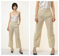 80s Vintage Linen 100% Lino High Waisted MOMs Straight Leg Zip Straight Pants Trousers 2822 Size S Girlfriend Gift