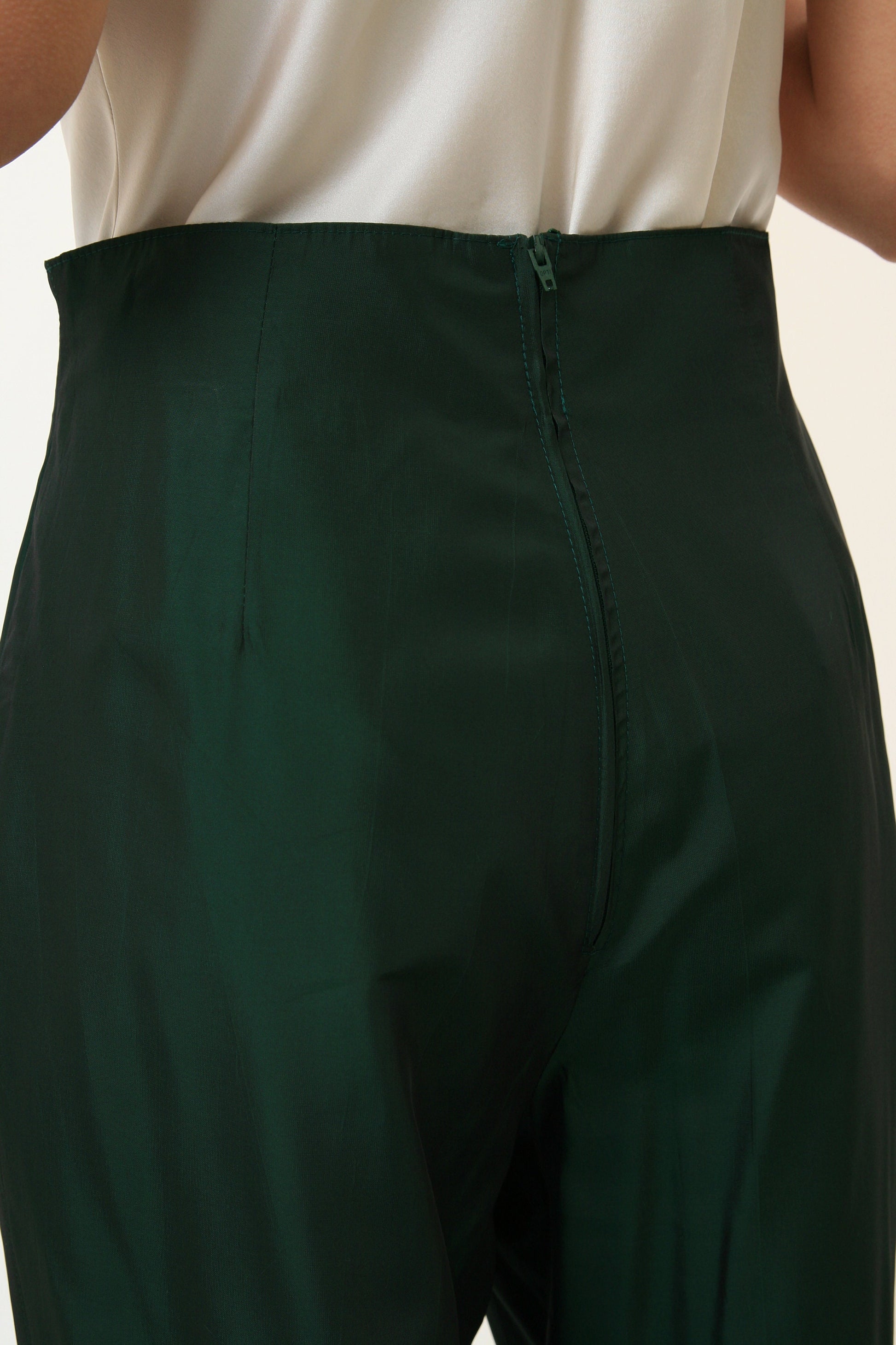 80s Vintage Woman Green High Waisted Straight Trousers Size Medium 3347/ Vintage Woman Clothing/ Vintage Woman Beige Pants size Medium