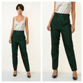 80s Vintage Woman Green High Waisted Straight Trousers Size Medium 3347/ Vintage Woman Clothing/ Vintage Woman Beige Pants size Medium