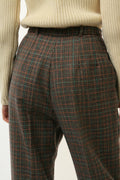 80s Vintage Vtg Rare Salvatore Ferragamo Brown Fall 100% Wool Woolmark High Waisted Moms Trousers 3352 Girlfirend Gift Size M Medium