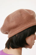 60s Vintage Style Woman Retro 90% Wool Hat 3368/ Vintage Woman Beige Camel Beret/ Retro Woman Camel Beret size Small