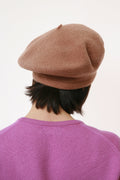 60s Vintage Style Woman Retro 90% Wool Hat 3368/ Vintage Woman Beige Camel Beret/ Retro Woman Camel Beret size Small