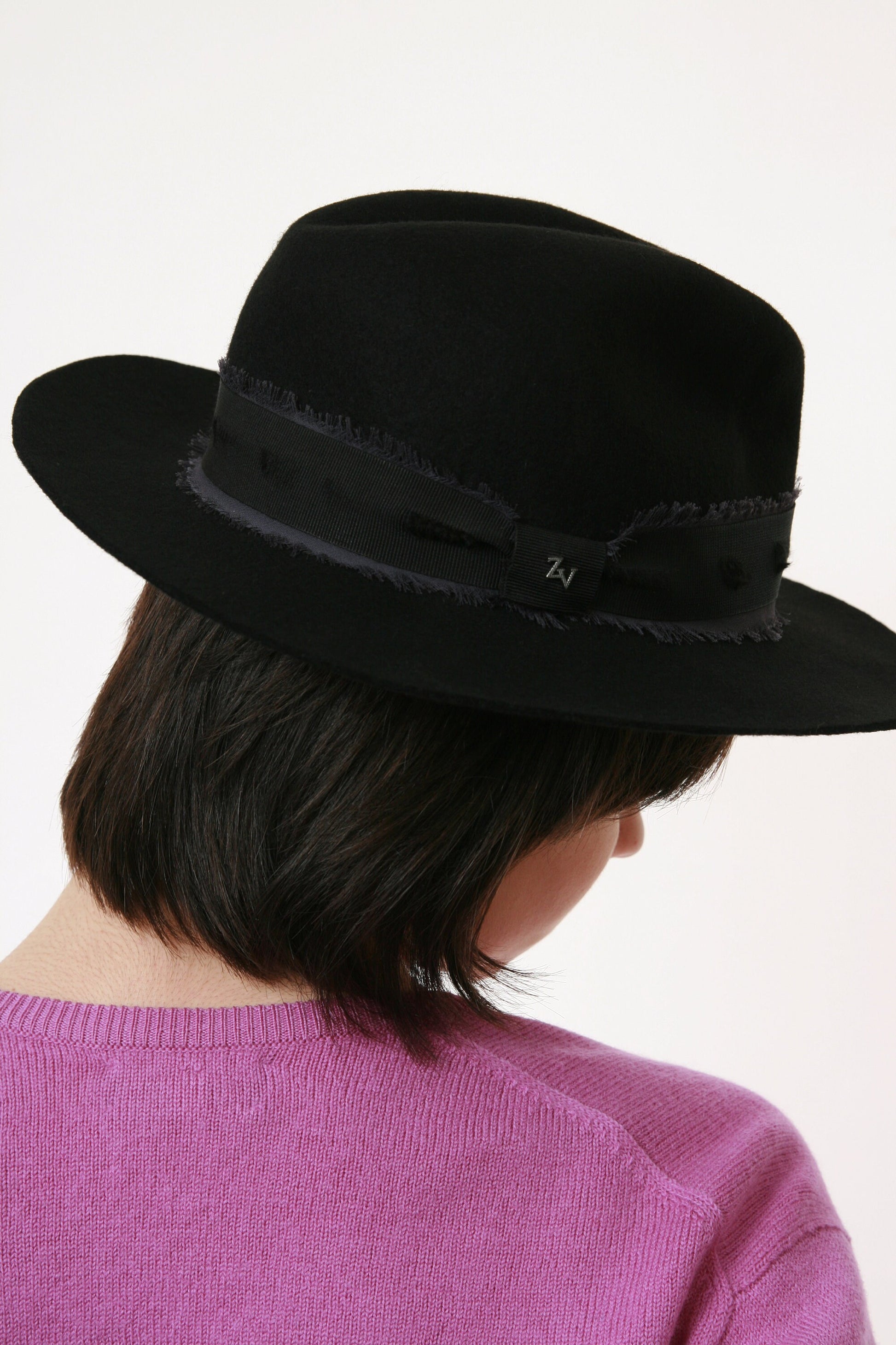 Woman Zadig and Voltaire 100% Wool Hat size Small 3376/ Woman Fedora Wool Hat/ Black Hat size Small