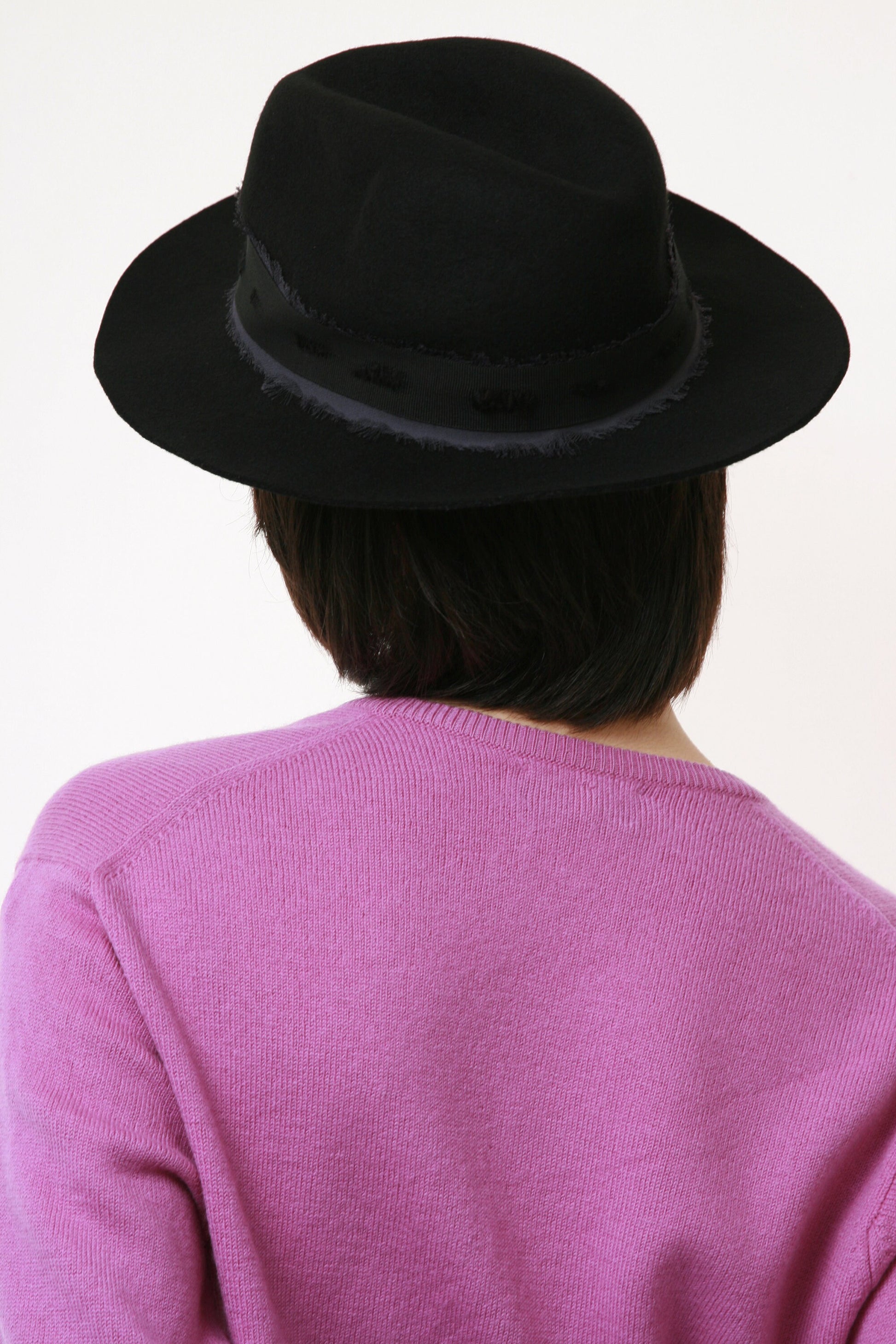 Woman Zadig and Voltaire 100% Wool Hat size Small 3376/ Woman Fedora Wool Hat/ Black Hat size Small