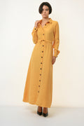 60s Vintage Woman Maxi Long Robe Style Dress size Small Medium 3389/ Vintage Woman Yellow Long Maxi Pencil Dress size Small Medium