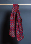 1960s Vintage Tootal Pattern Maroon Cravat / Vintage Tootal Cravat / Vintage Rayon Multicolor Pattern Necktie