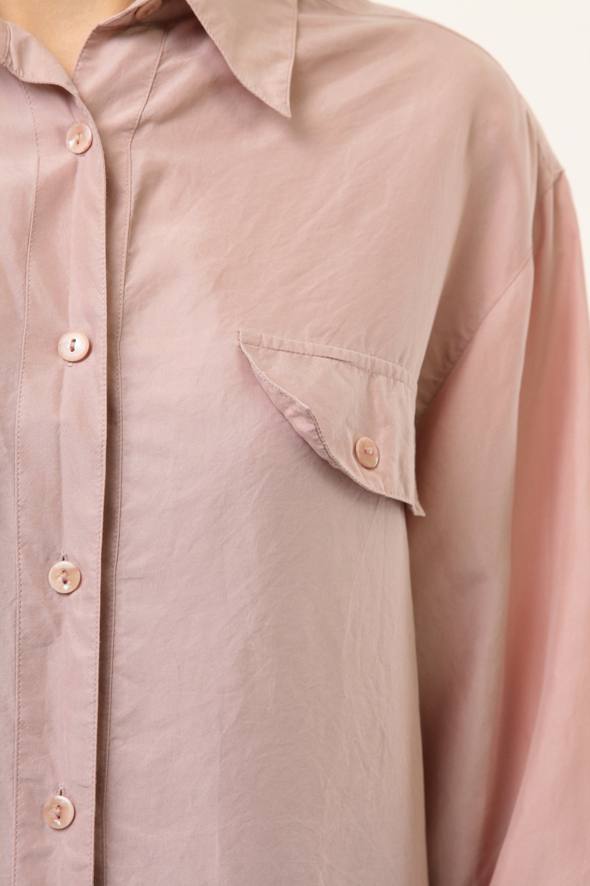 80s Vintage Vtg Rare 100% Silk Seta Dirty Pink Buttons Up Blouse Shirt Oversized Summer 3747 Girlfriend Gift/ Vintage Woman Blouse