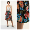 90s Vintage Woman Grunge Floral High Waisted Midi y2k Skirt size S Small 3797/ Vintage Woman Y2K Floral Skirt/ Vintage Woman Grunge Skirt