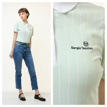 90s Vintage Vtg Rare Sergio Tacchini Short Sleeve Body Suit 4030 Girlfriend Gift Present Size M/ Vintage Woman Sport Bodysuit