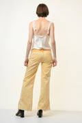 80s Vintage Woman CHLOE Yellow Jeans Flare Pants Woman Jeans size M Medium 4197/ 80s Chloe Woman Pants/ Vintage Woman Chloe Flare Jeans