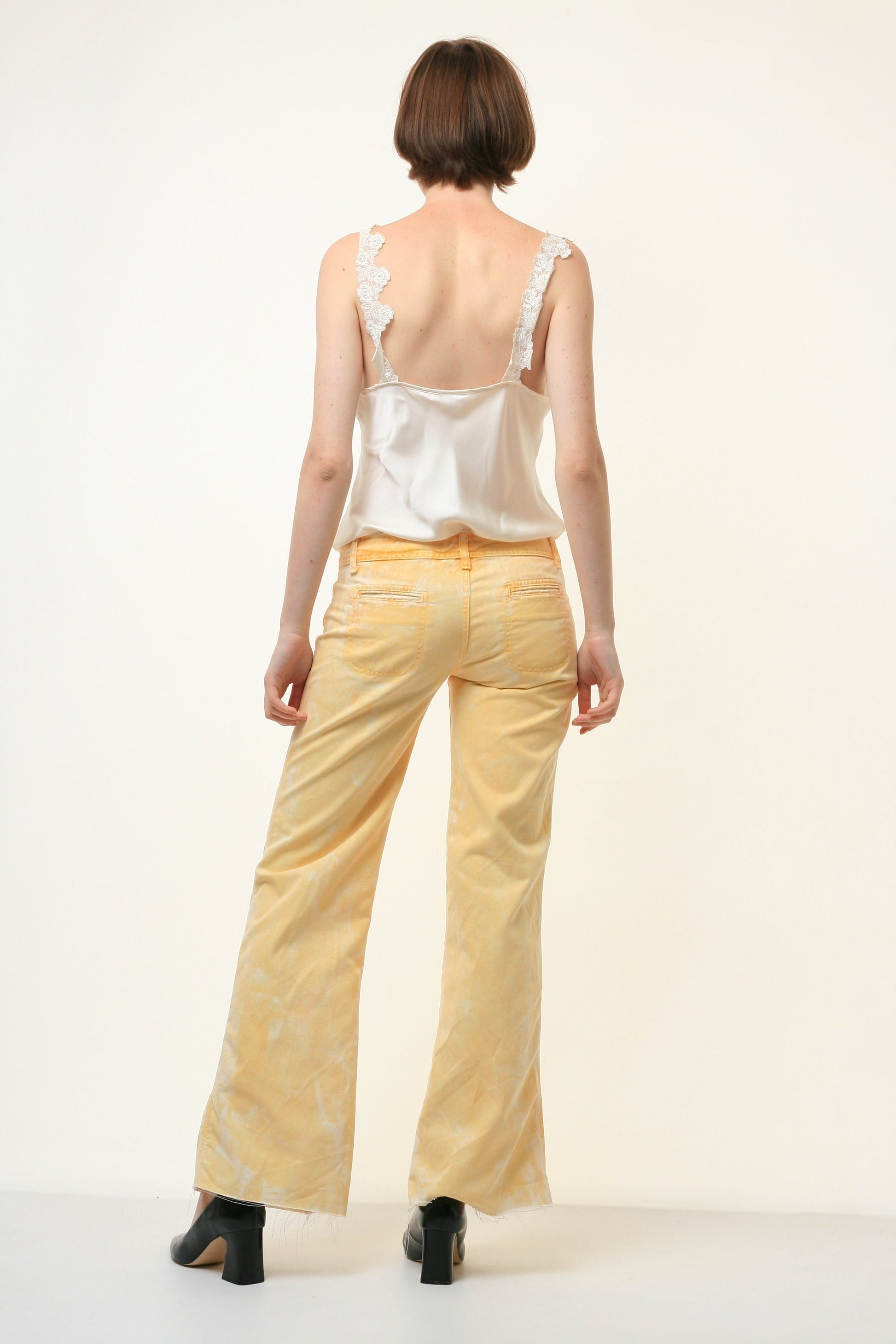 80s Vintage Woman CHLOE Yellow Jeans Flare Pants Woman Jeans size M Medium 4197/ 80s Chloe Woman Pants/ Vintage Woman Chloe Flare Jeans