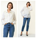 80s Vintage Vtg Fabiana Filipi White Formal Long Sleeve Shirt Buttons Up Blouse 4348 Girlfriend Gift Present Size L Large