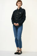 80s Vintage Vtg Rare MCM Denim Cropp Jacket Bomber 4487 Girlfriend Gift Present Size M L/ Vintage Woman MCM Denim Jacket