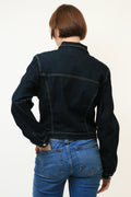 80s Vintage Vtg Rare MCM Denim Cropp Jacket Bomber 4487 Girlfriend Gift Present Size M L/ Vintage Woman MCM Denim Jacket