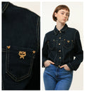 80s Vintage Vtg Rare MCM Denim Cropp Jacket Bomber 4487 Girlfriend Gift Present Size M L/ Vintage Woman MCM Denim Jacket