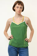 90s Vintage Vtg Rare Nike Green Sleeveless Body Suit 4475 Girlfriend Gift Present Size XL/ Vintage Woman Nike Sport Tshirt