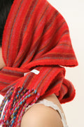 80s Vintage Vtg Rare Striped Warm Pure LambsWool Scraf 2949/ Vintage Accesories Handwoven Scarf Woman Gift Girl Gift